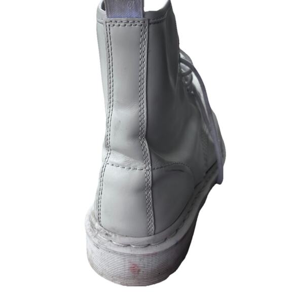 Dr. Martens 1460 Mono White Smooth Leather Lace Up Combat Boots Mens 9 Womens 10 main image 5